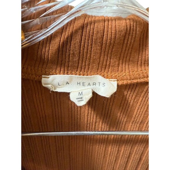 Ribbed Button-Up Long Sleeve Cardigan By LA Hearts Size M - Picture 3 of 8
